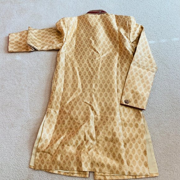 Men's Sherwani - Indian Wedding Suit - Kurta Pajama for Grom - Picture 4 of 11